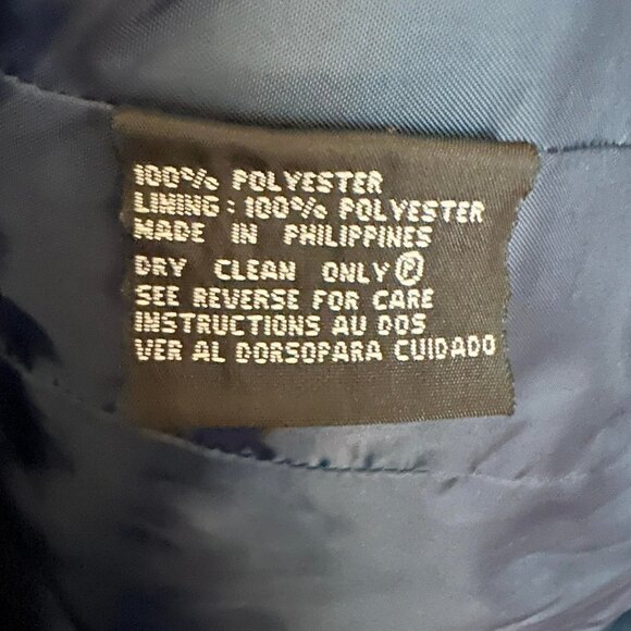 LE Suit Double Breasted Teal Suit Jacket Silver Buttons Peacoat Style Size 8 - Picture 6 of 6